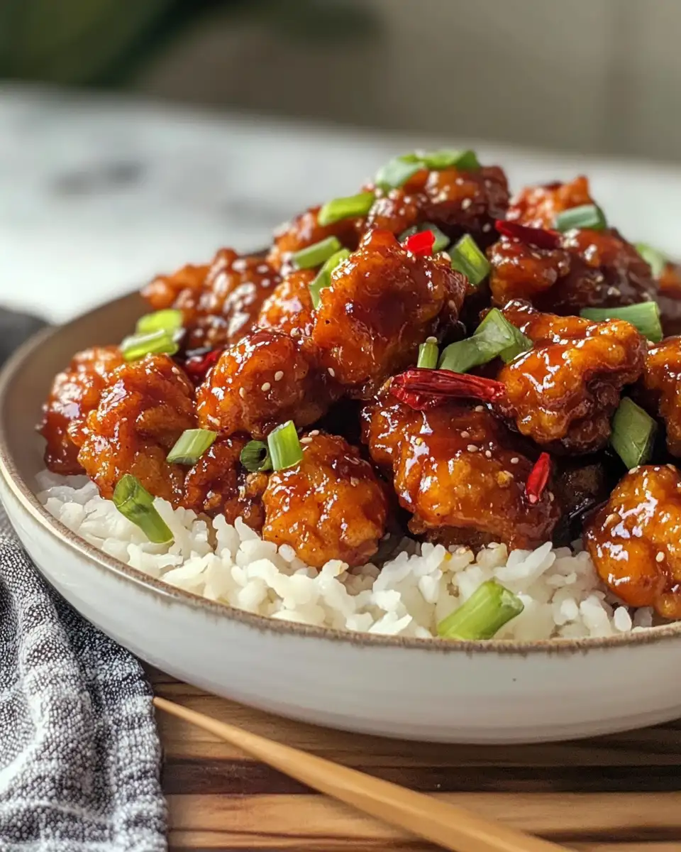 Crispy Airfryer General Tso's Chicken: A Healthier Twist on a Takeout Classic 6 Final dish - Crispy Airfryer General Tso's Chicken: A Healthier Twist on a Takeout Classic