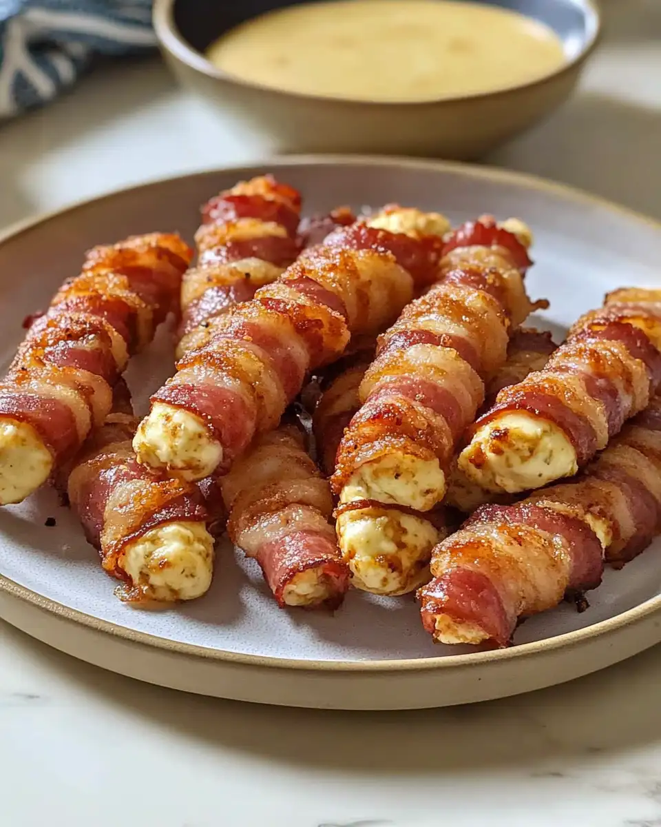 Crispy Indulgence: Bacon-Wrapped Mozzarella Sticks That Will Wow Your Taste Buds - Featured Image