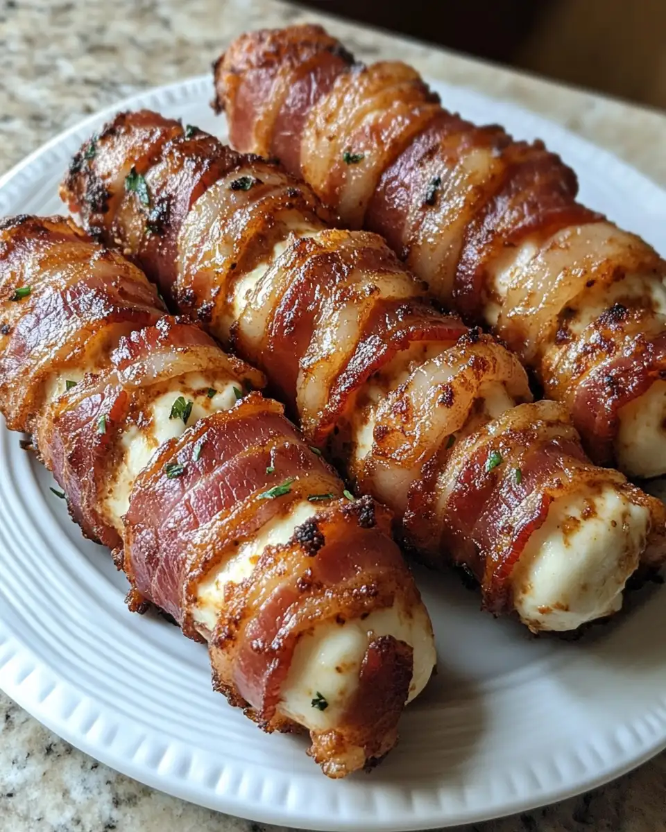 Crispy Indulgence: Bacon-Wrapped Mozzarella Sticks That Will Wow Your Taste Buds 7 Final dish - Crispy Indulgence: Bacon-Wrapped Mozzarella Sticks That Will Wow Your Taste Buds