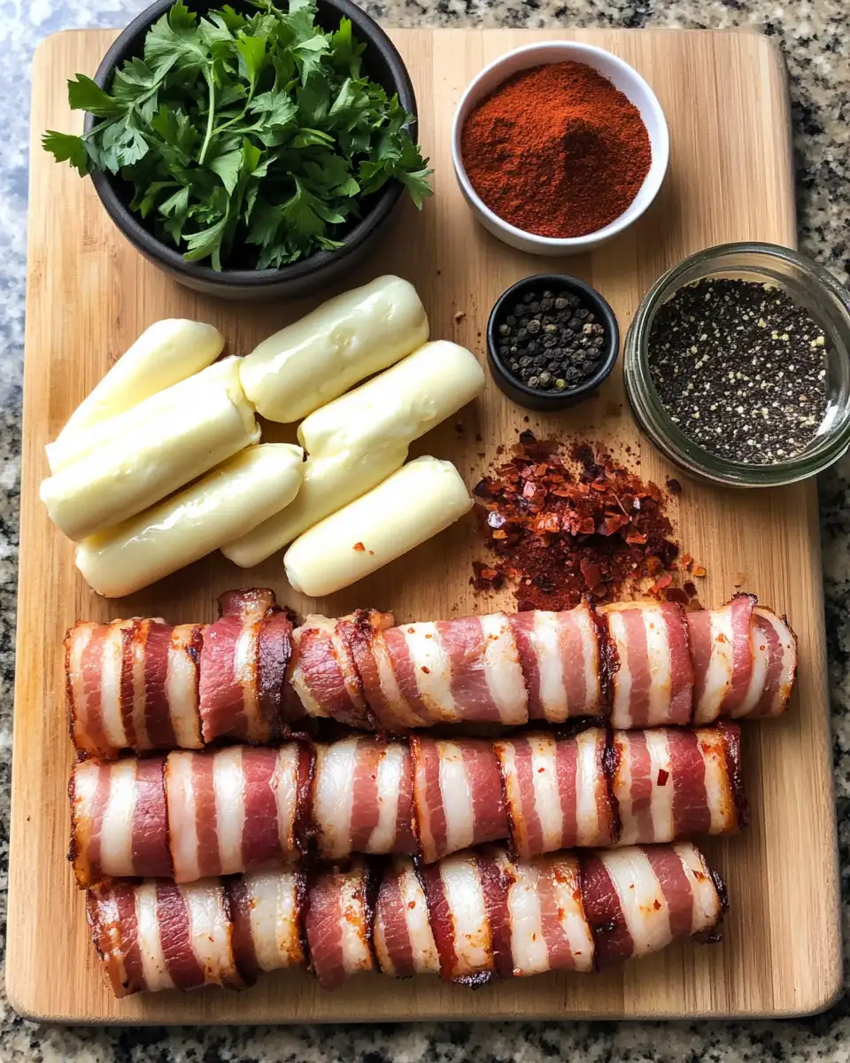 Crispy Indulgence: Bacon-Wrapped Mozzarella Sticks That Will Wow Your Taste Buds 5 Ingredients for Crispy Indulgence: Bacon-Wrapped Mozzarella Sticks That Will Wow Your Taste Buds