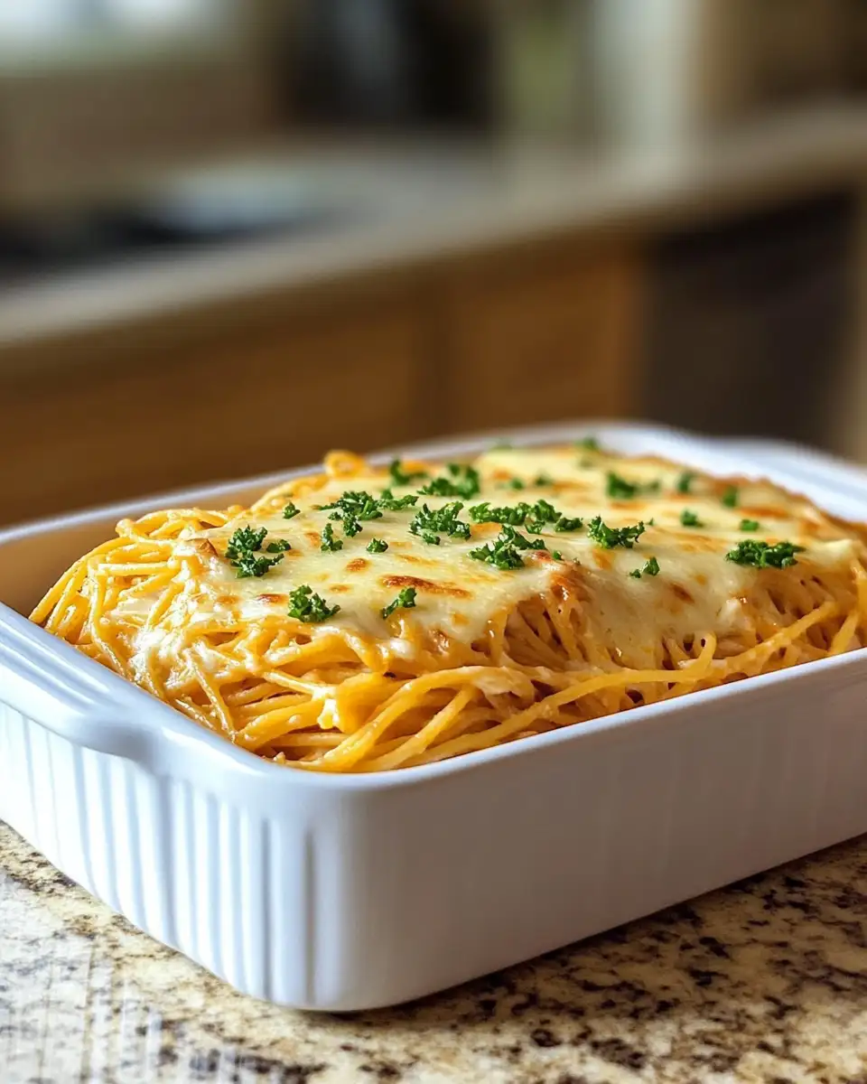 Final dish - Irresistible Baked Cream Cheese Spaghetti: Your New Comfort Food Favorite