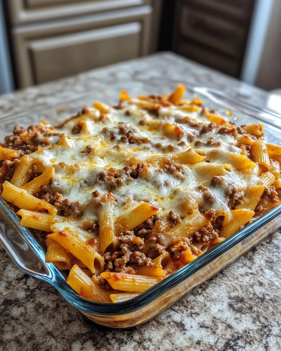Ultimate Comfort: Baked Ziti with Ground Beef Perfection 6 Final dish - Ultimate Comfort: Baked Ziti with Ground Beef Perfection