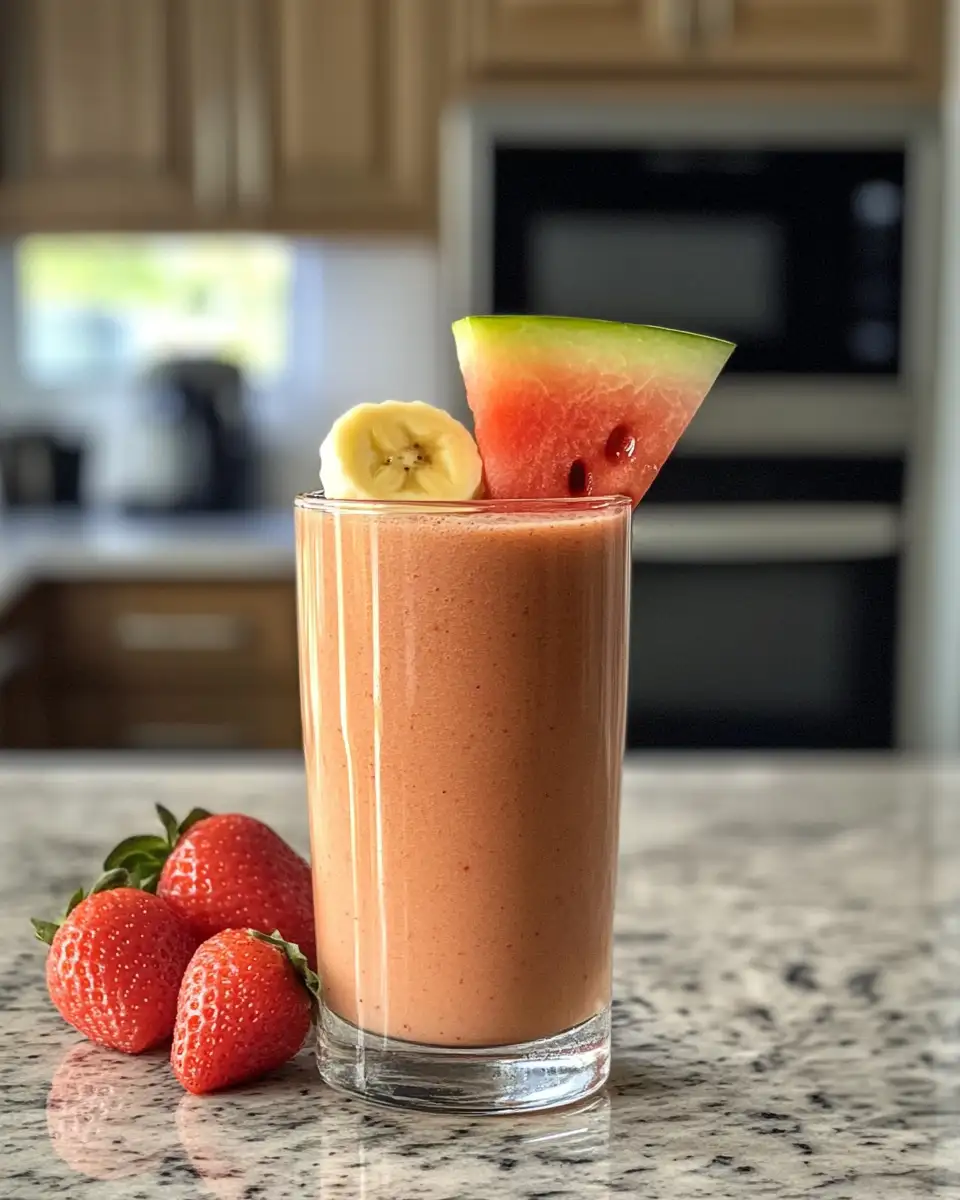 Tropical Bliss in a Glass: The Ultimate Banana and Watermelon Smoothie 7 Final dish - Tropical Bliss in a Glass: The Ultimate Banana and Watermelon Smoothie