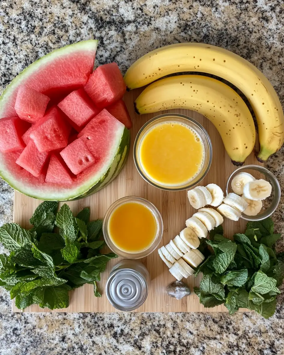 Tropical Bliss in a Glass: The Ultimate Banana and Watermelon Smoothie 5 Ingredients for Tropical Bliss in a Glass: The Ultimate Banana and Watermelon Smoothie