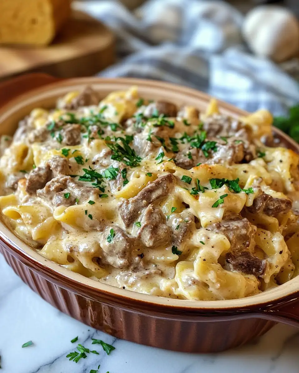 Comfort in a Dish: The Ultimate Beef Stroganoff Casserole Recipe 7 Final dish - Comfort in a Dish: The Ultimate Beef Stroganoff Casserole Recipe