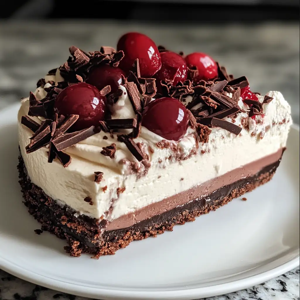Decadent Black Forest Cheesecake Delight No Bake Recipe - Featured Image