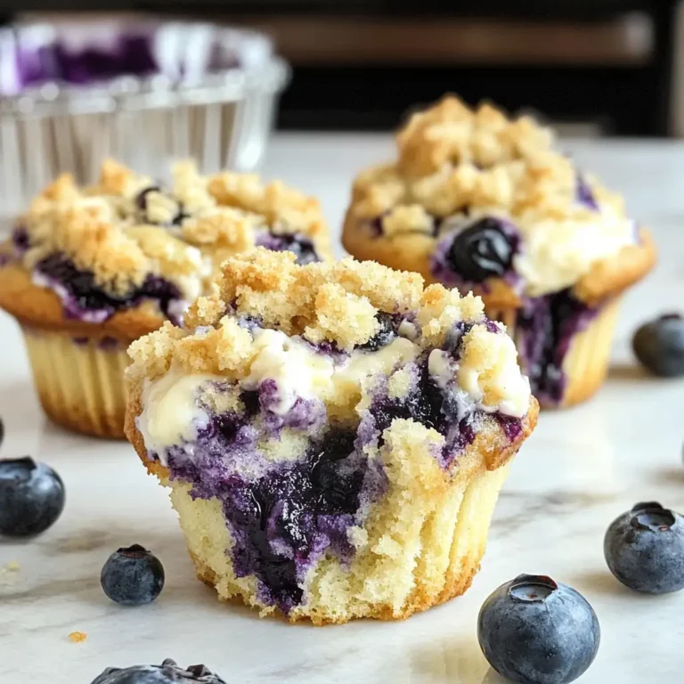 Irresistible Blueberry Cheesecake Crumble Muffins Recipe - Featured Image