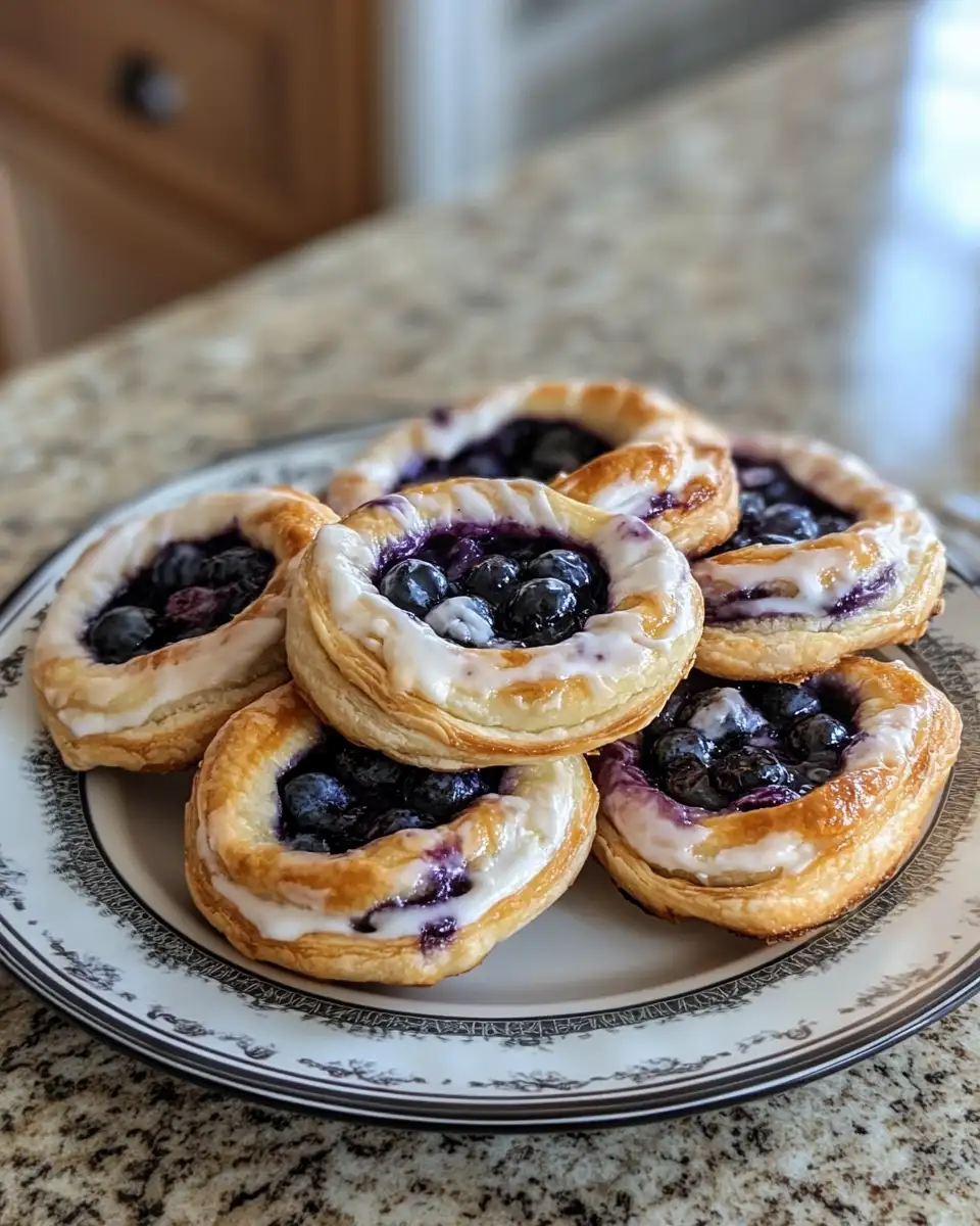 Heavenly Blueberry Pastry Rings with Luscious Vanilla Cream Filling 7 Final dish - Heavenly Blueberry Pastry Rings with Luscious Vanilla Cream Filling