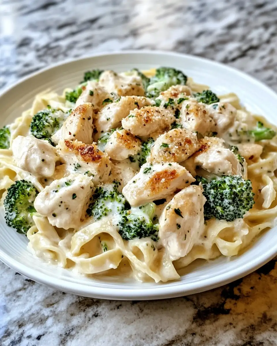 Final dish - Creamy Chicken Broccoli Alfredo: A Weeknight Dinner Delight