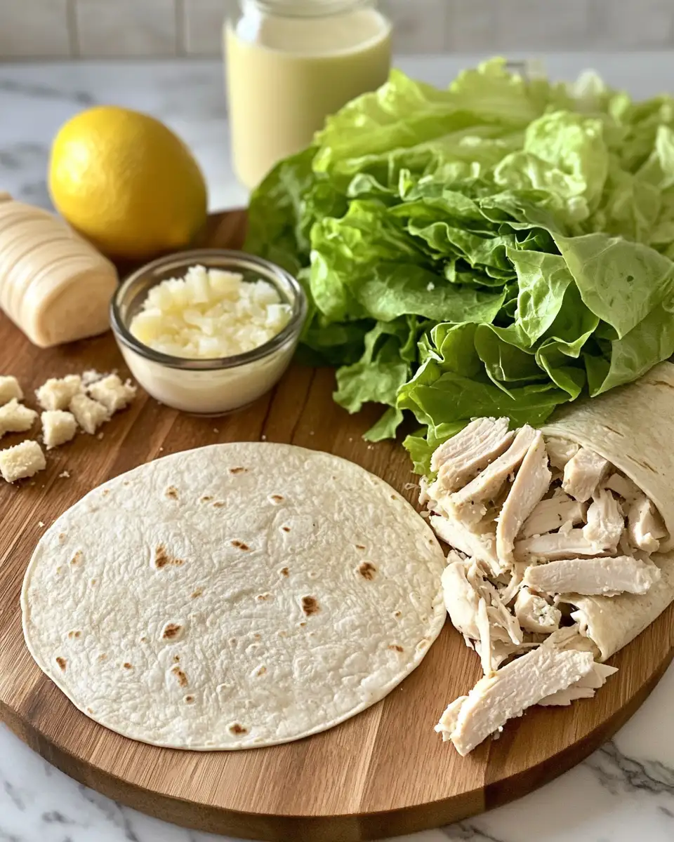 Ingredients for Savor the Flavor: Perfect Chicken Caesar Wrap Recipe