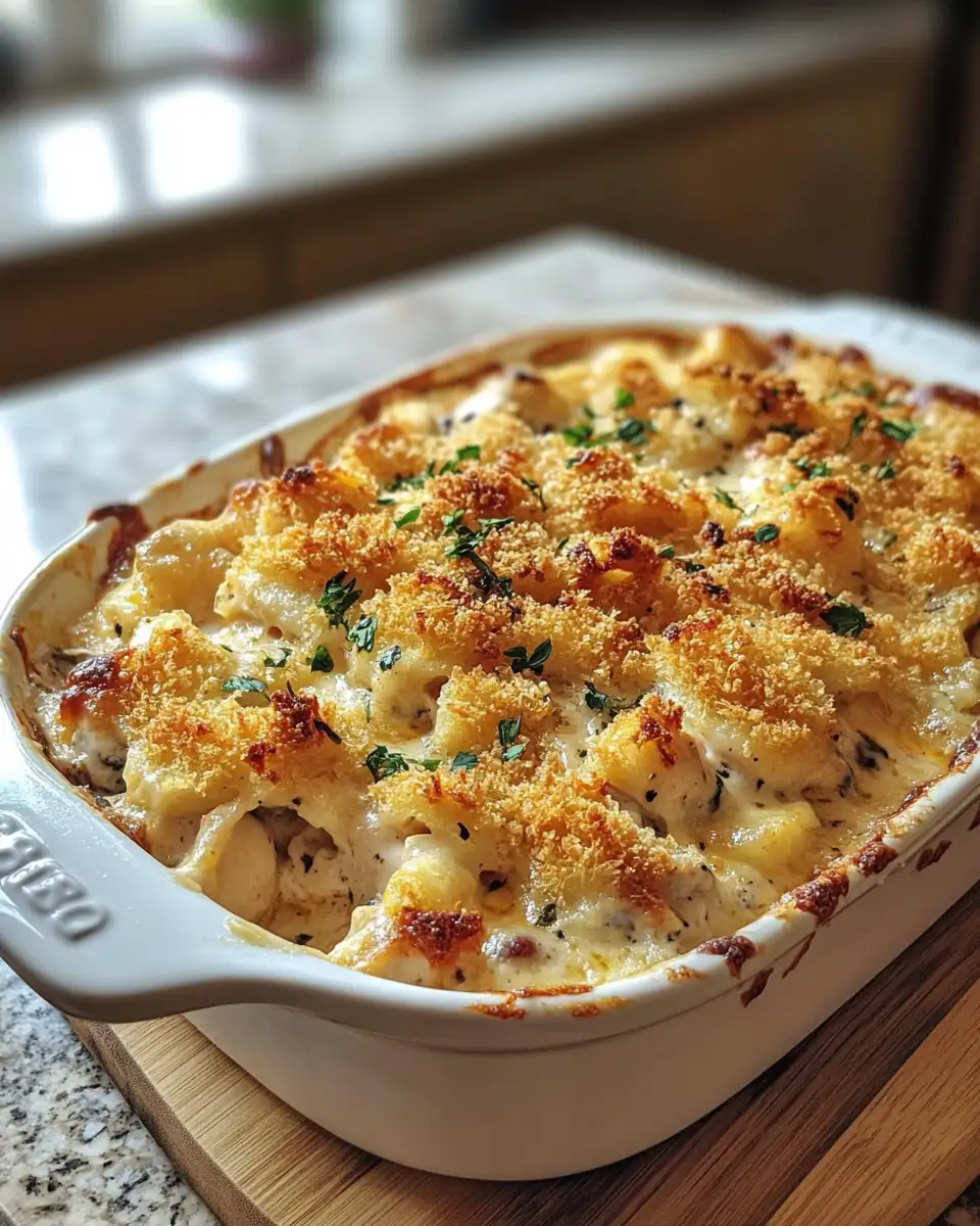 Final dish - Ultimate Comfort: Chicken Cordon Bleu Casserole Delight
