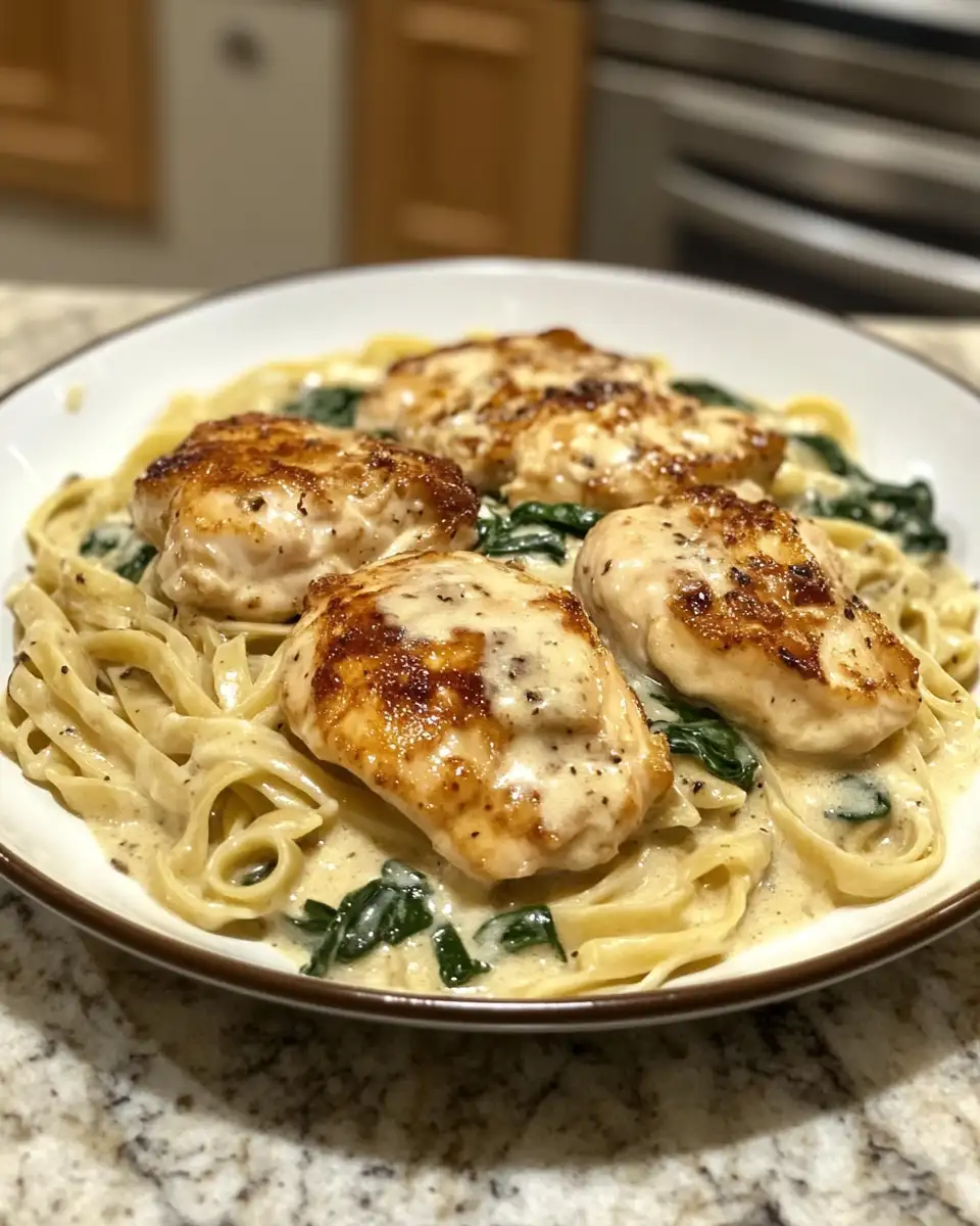 Final dish - Savor the Elegance of Chicken Florentine: A Delightful Spin on a Classic Dish