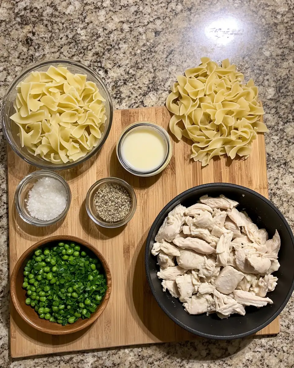 Creamy Chicken Noodle Skillet: One-Pan Comfort Food Magic 4 Ingredients for Creamy Chicken Noodle Skillet: One-Pan Comfort Food Magic