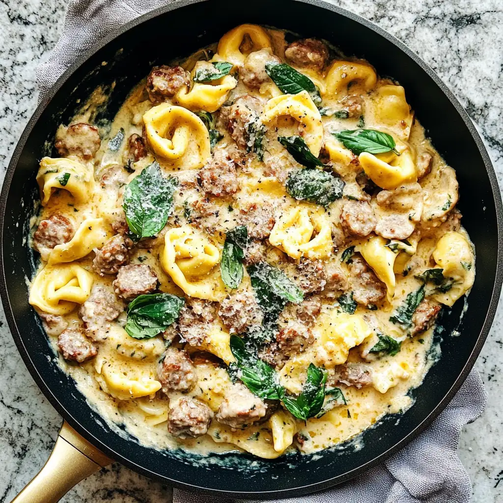 One-Pan Wonder: Creamy Sausage Tortellini Skillet Delight - Featured Image