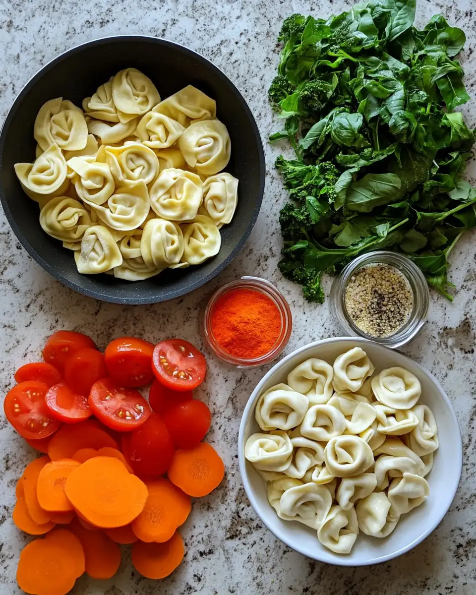 One-Pan Wonder: Creamy Sausage Tortellini Skillet Delight 4 Ingredients for One-Pan Wonder: Creamy Sausage Tortellini Skillet Delight
