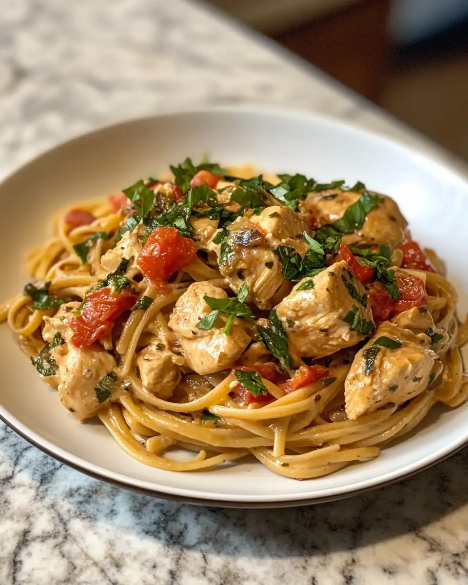 Indulge in the Irresistible Flavors of Creamy Tuscan Chicken Pasta 7 Final dish - Indulge in the Irresistible Flavors of Creamy Tuscan Chicken Pasta