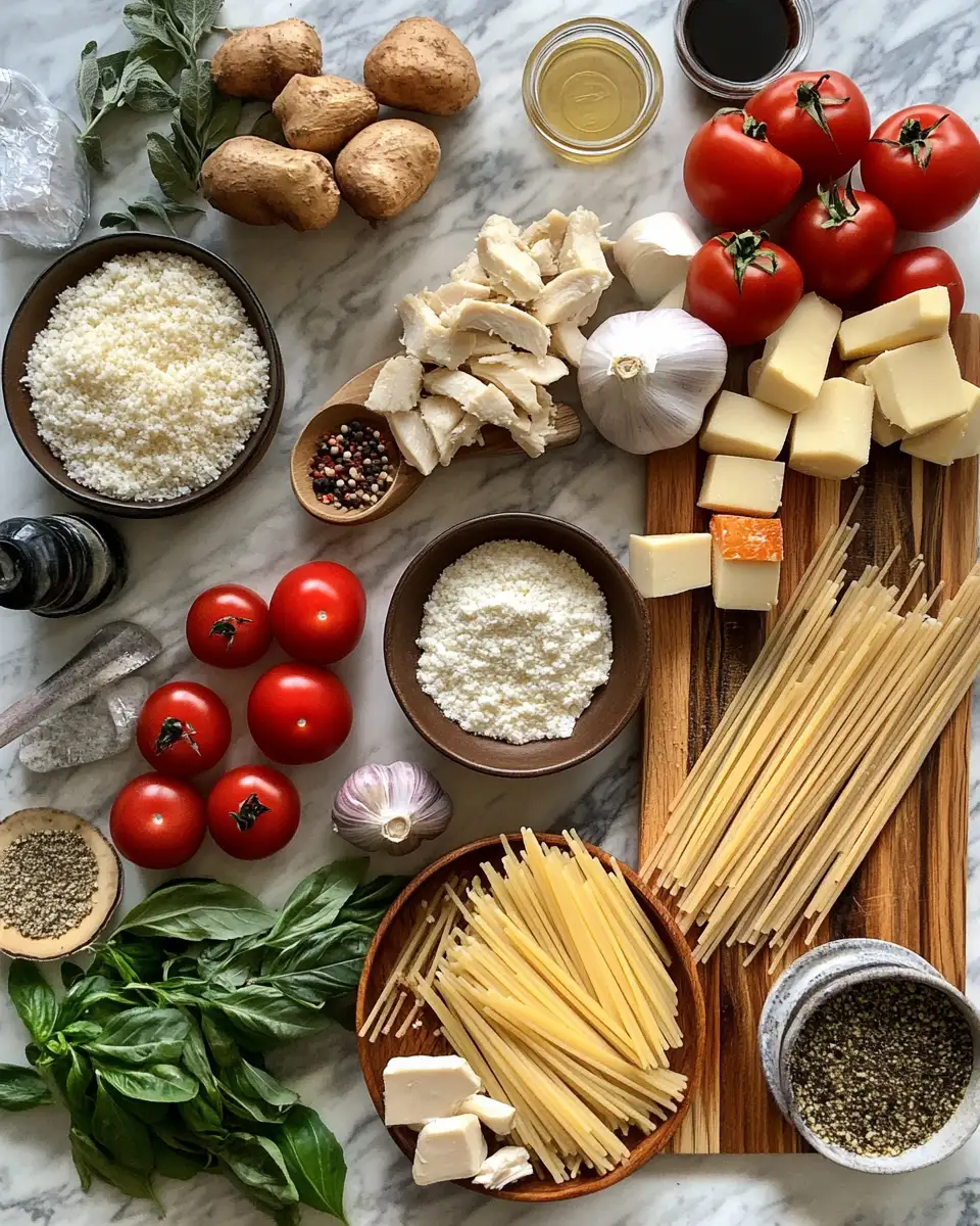 Indulge in the Irresistible Flavors of Creamy Tuscan Chicken Pasta 5 Ingredients for Indulge in the Irresistible Flavors of Creamy Tuscan Chicken Pasta