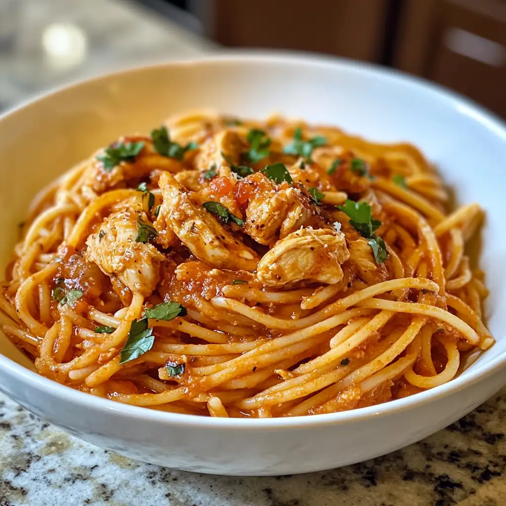 Mouthwatering Crockpot Chicken Spaghetti: A Weeknight Dinner Game-Changer - Featured Image