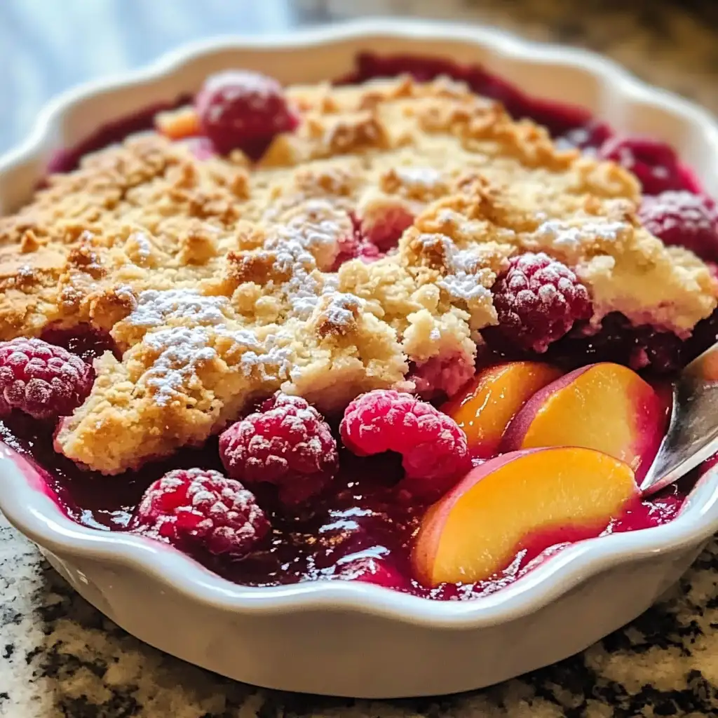 Effortless Delight: Whip Up an Easy Peach and Raspberry Cobbler - Featured Image
