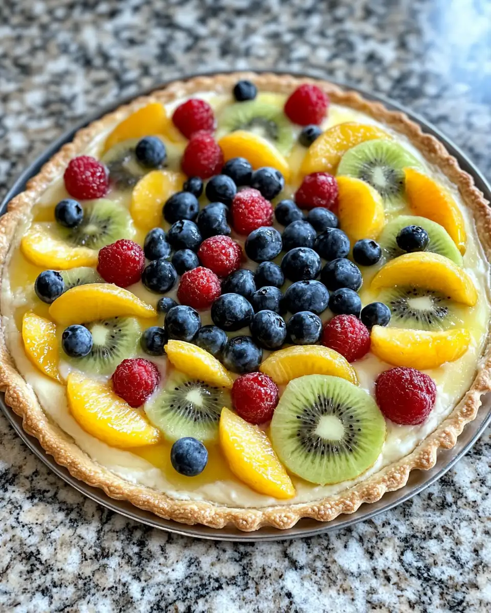 Sweet and Refreshing: The Ultimate Fruit Pizza Summer Dessert 7 Final dish - Sweet and Refreshing: The Ultimate Fruit Pizza Summer Dessert