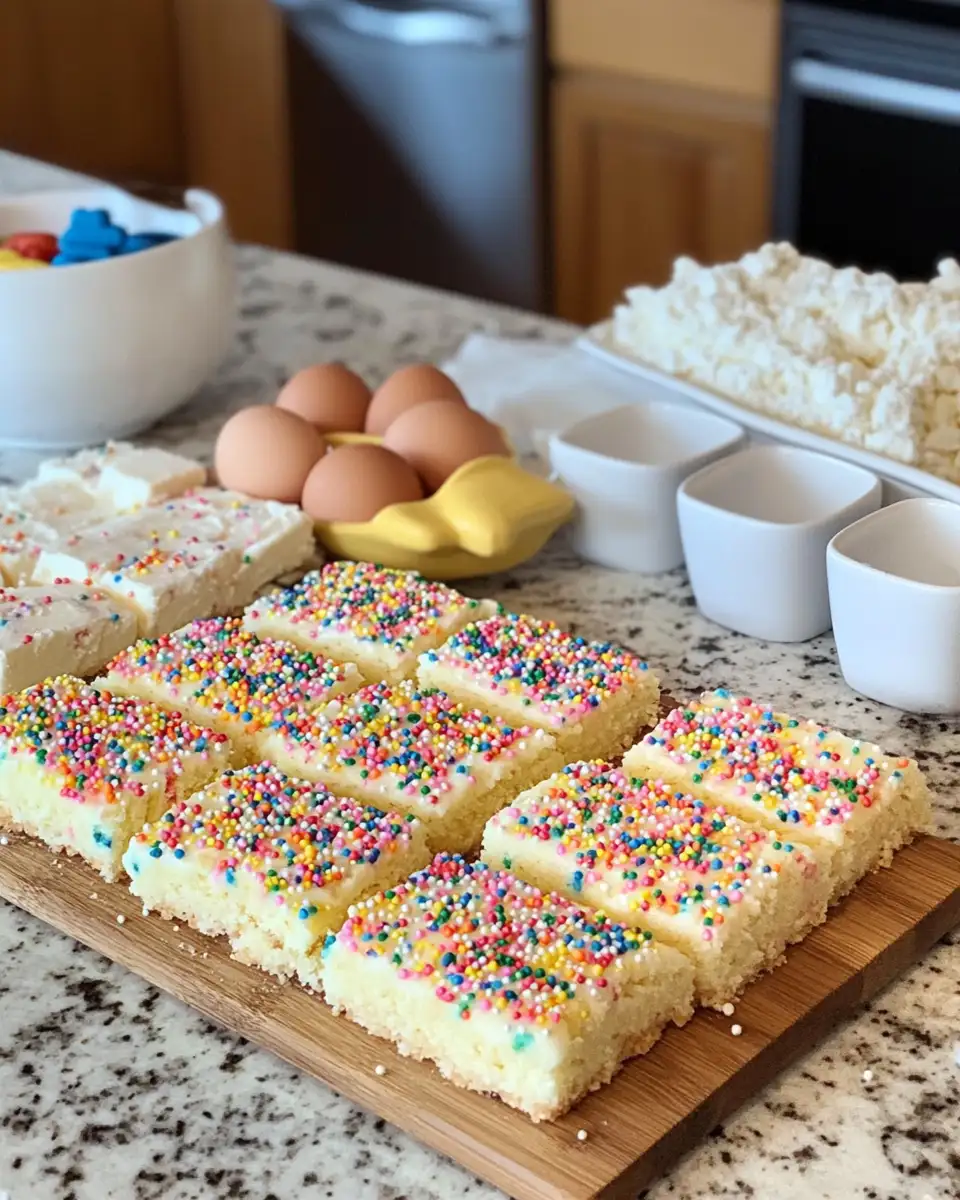 Colorful Delight: Funfetti Sugar Cookie Bars to Brighten Your Day 4 Ingredients for Colorful Delight: Funfetti Sugar Cookie Bars to Brighten Your Day