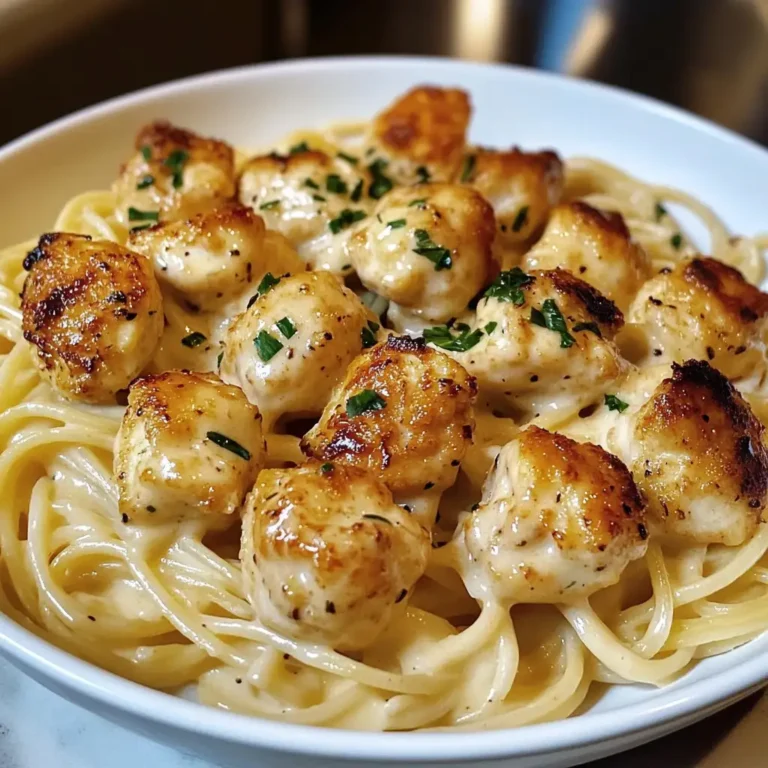 Savor the Flavor: Irresistible Garlic Butter Chicken Bites with Creamy Pasta - Featured Image