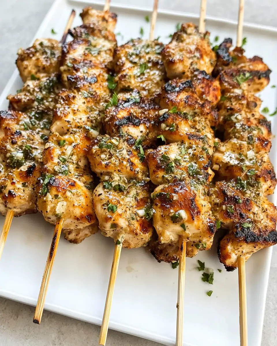 Sizzling Grilled Ranch Garlic Parmesan Chicken Skewers Delight - Featured Image