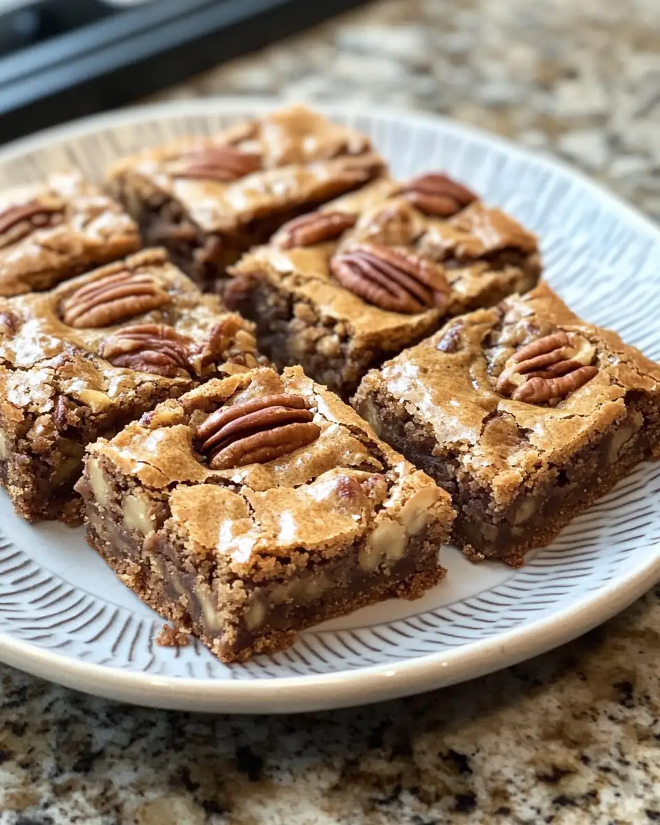 Irresistibly Sweet and Nutty: Maple Pecan Blondies Delight 6 Final dish - Irresistibly Sweet and Nutty: Maple Pecan Blondies Delight