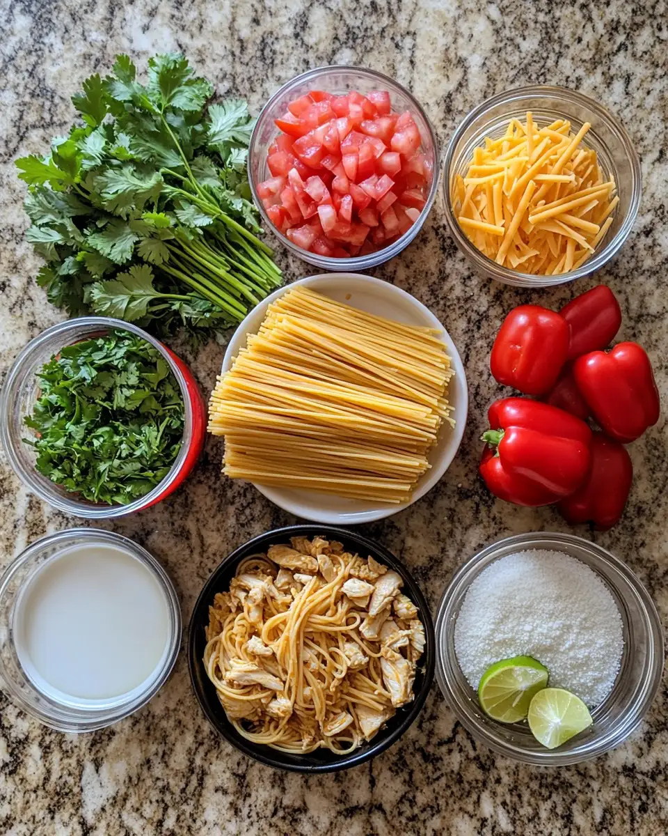 Spice Up Your Dinner with Irresistible Mexican Chicken Spaghetti 4 Ingredients for Spice Up Your Dinner with Irresistible Mexican Chicken Spaghetti