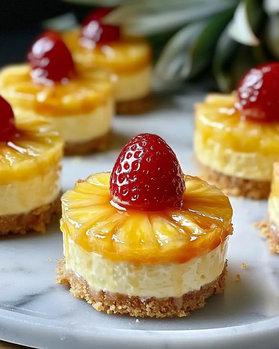 Tiny Tropical Delights Mini Pineapple Upside-Down Cheesecakes - Featured Image