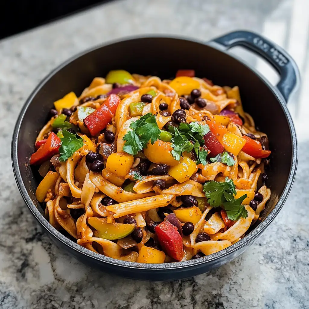 Savor the Flavor: One Pot Black Bean Fajita Pasta Extravaganza - Featured Image