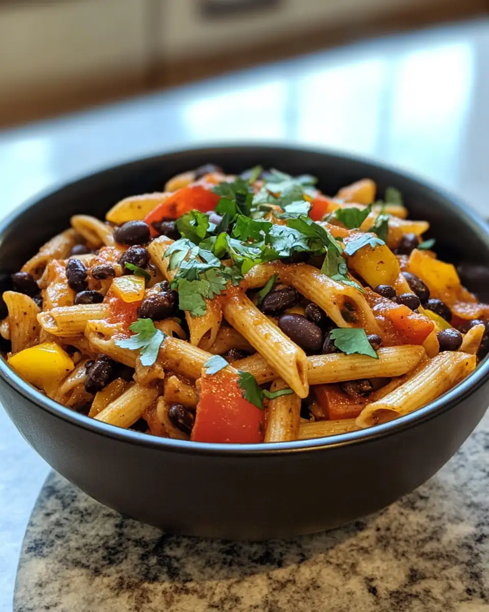 Savor the Flavor: One Pot Black Bean Fajita Pasta Extravaganza 6 Final dish - Savor the Flavor: One Pot Black Bean Fajita Pasta Extravaganza