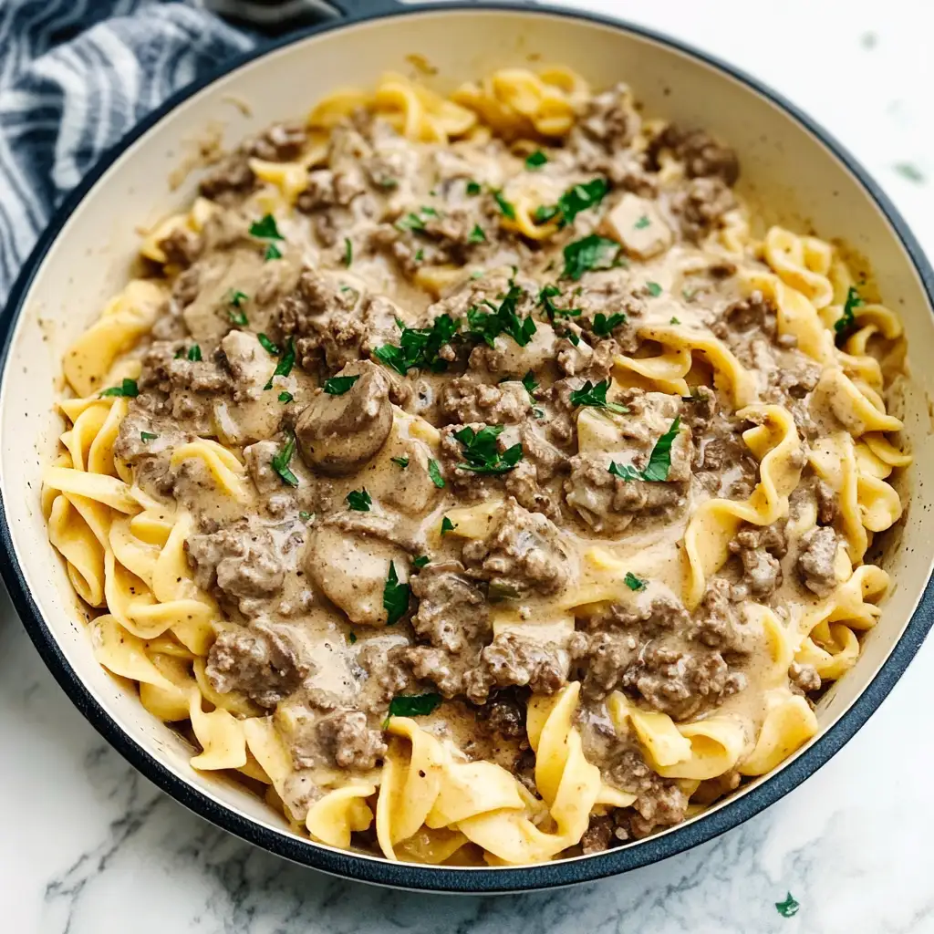 Savor the Simplicity: One Pot Ground Beef Stroganoff Magic - Featured Image
