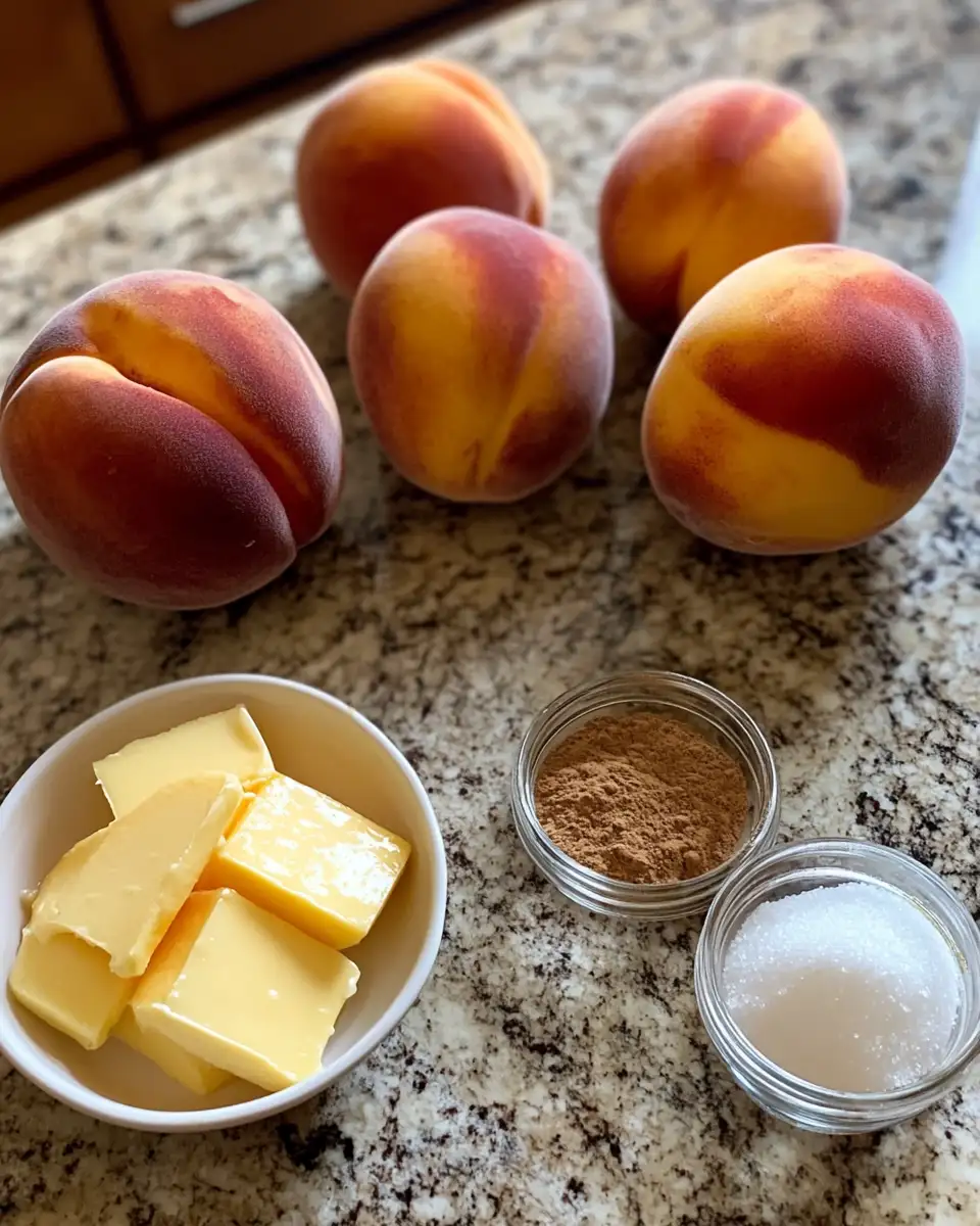 Ingredients for Sizzling Summer Delight: Indulge in Irresistible Pan Fried Peaches