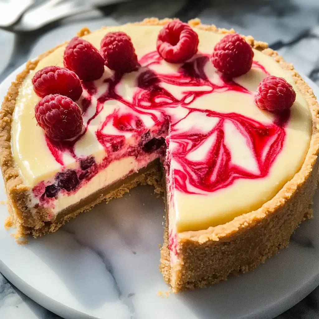 Indulge in Bliss with Our Irresistible Raspberry Swirl Cheesecake - Featured Image