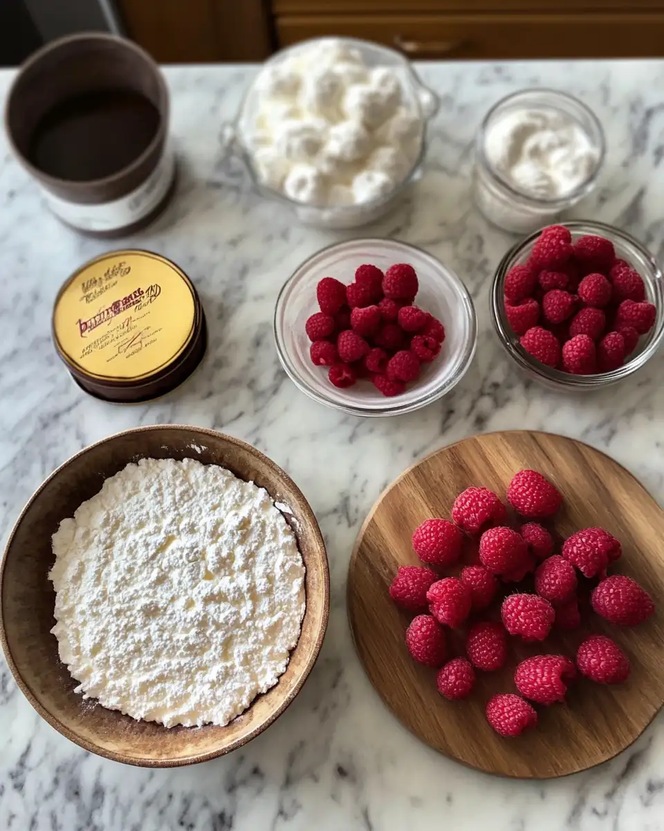 Indulge in Bliss with Our Irresistible Raspberry Swirl Cheesecake 4 Ingredients for Indulge in Bliss with Our Irresistible Raspberry Swirl Cheesecake