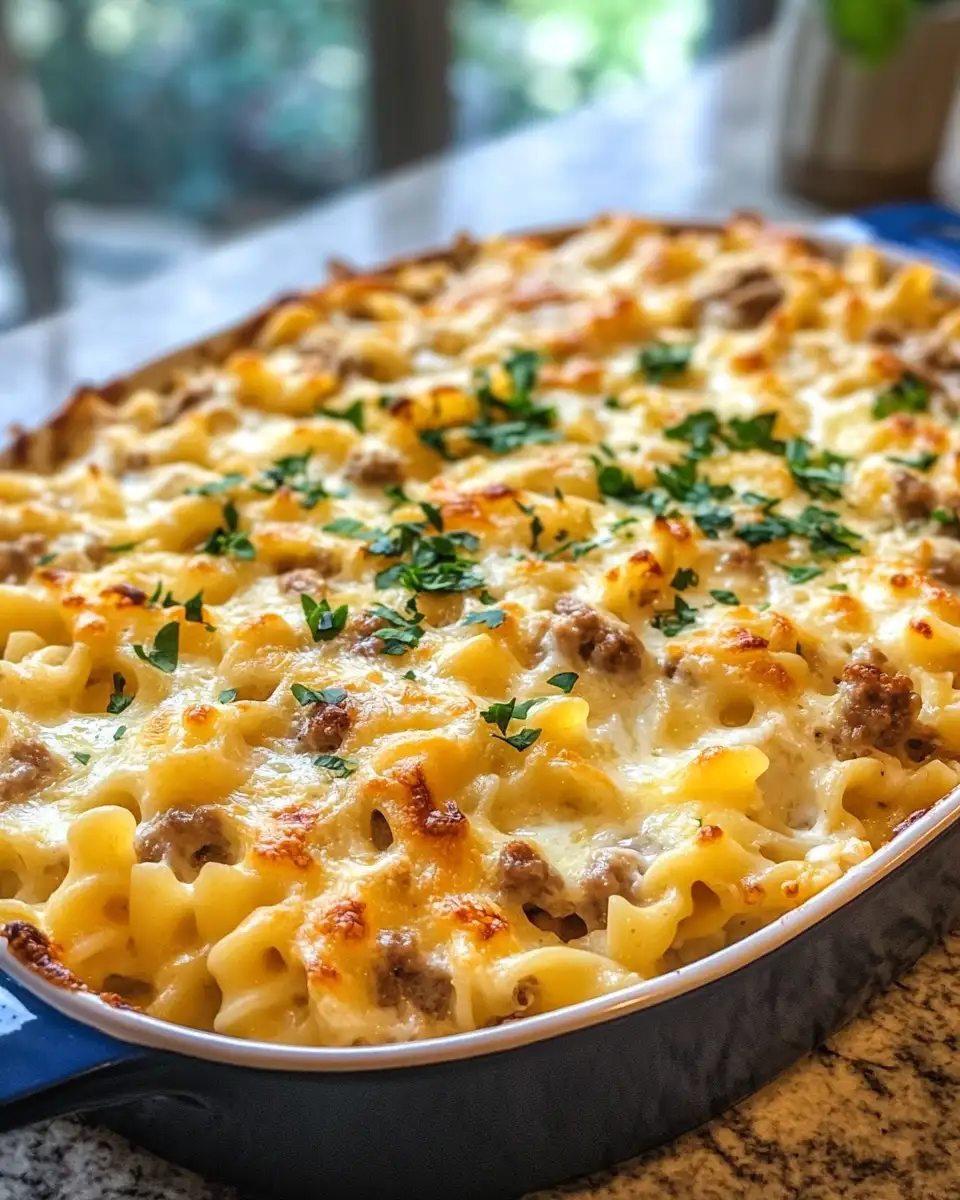 Savor the Comfort: Irresistible Sour Cream Noodle Bake Delight 6 Final dish - Savor the Comfort: Irresistible Sour Cream Noodle Bake Delight