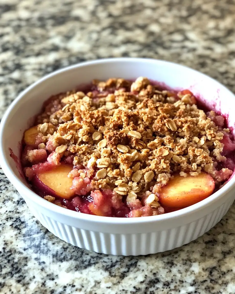 Summer Bliss in Every Bite Strawberry Peach Crisp Delight 7 Final dish - Summer Bliss in Every Bite Strawberry Peach Crisp Delight