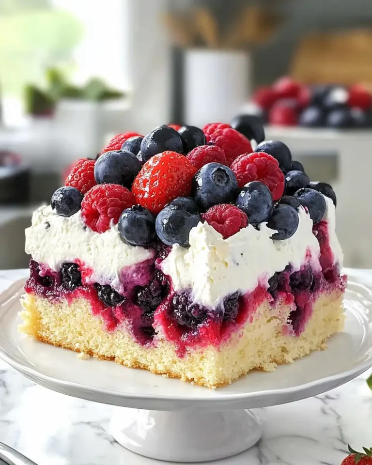 Berry Bliss: Dive Into a Delicious Summer Berry Poke Cake - Featured Image