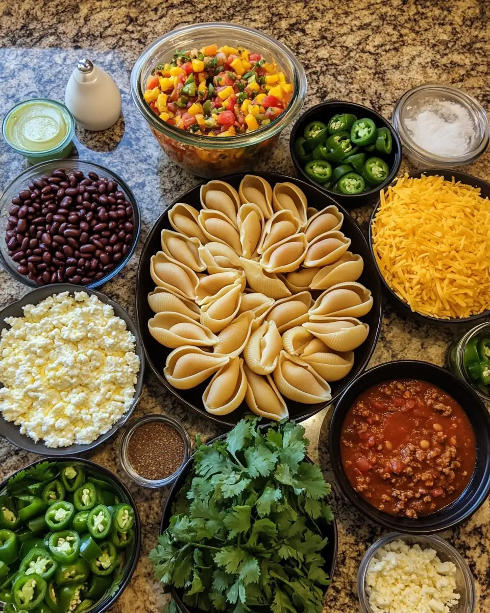 Ingredients for Taco Stuffed Shells: A Fusion Fiesta in Every Bite