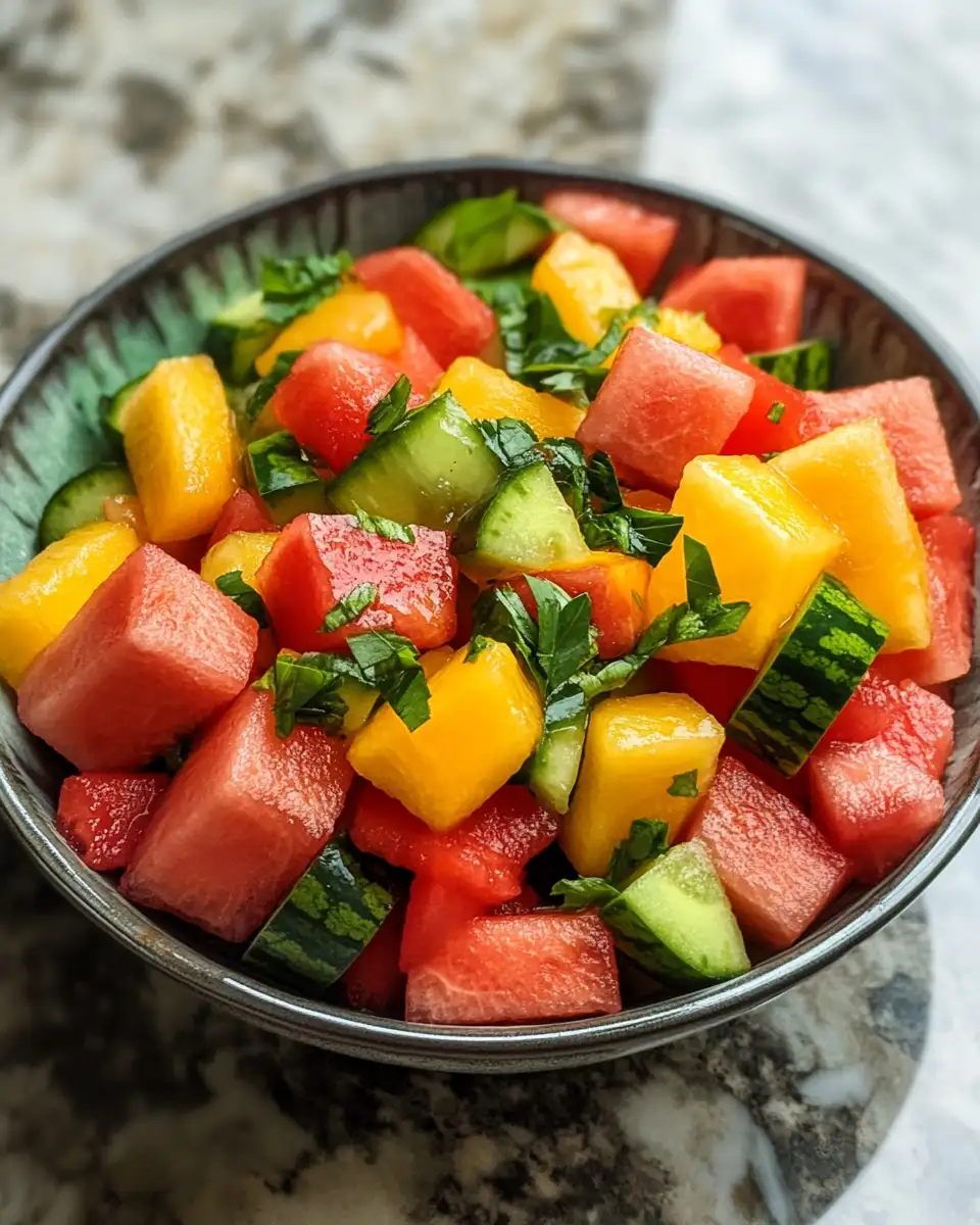 Refreshing Summer Bliss Watermelon Fruit Salad 7 Final dish - Refreshing Summer Bliss Watermelon Fruit Salad