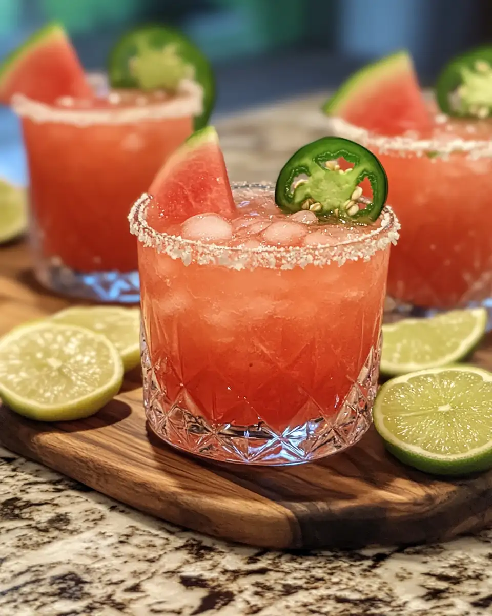 Sip into Summer Bliss with a Watermelon Jalapeño Margarita 7 Final dish - Sip into Summer Bliss with a Watermelon Jalapeño Margarita