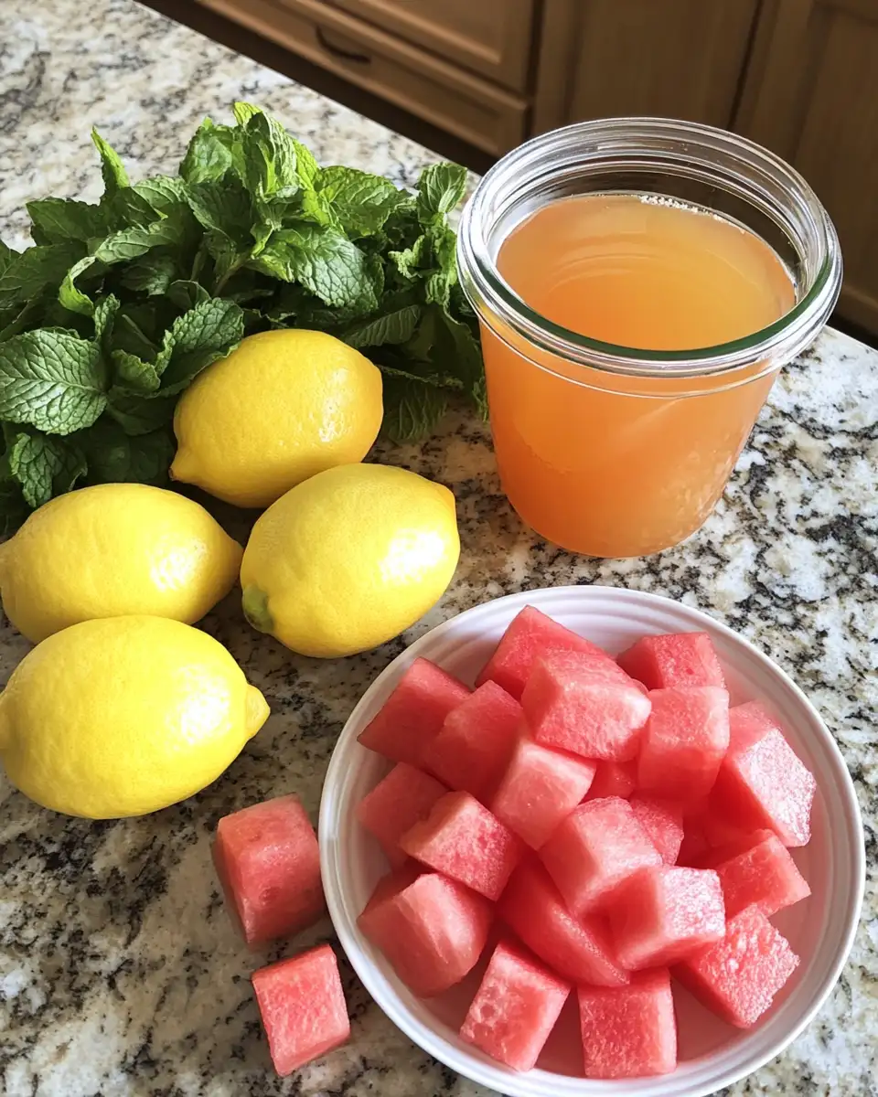 Refreshing Summer Bliss with Watermelon Lemonade 5 Ingredients for Refreshing Summer Bliss with Watermelon Lemonade