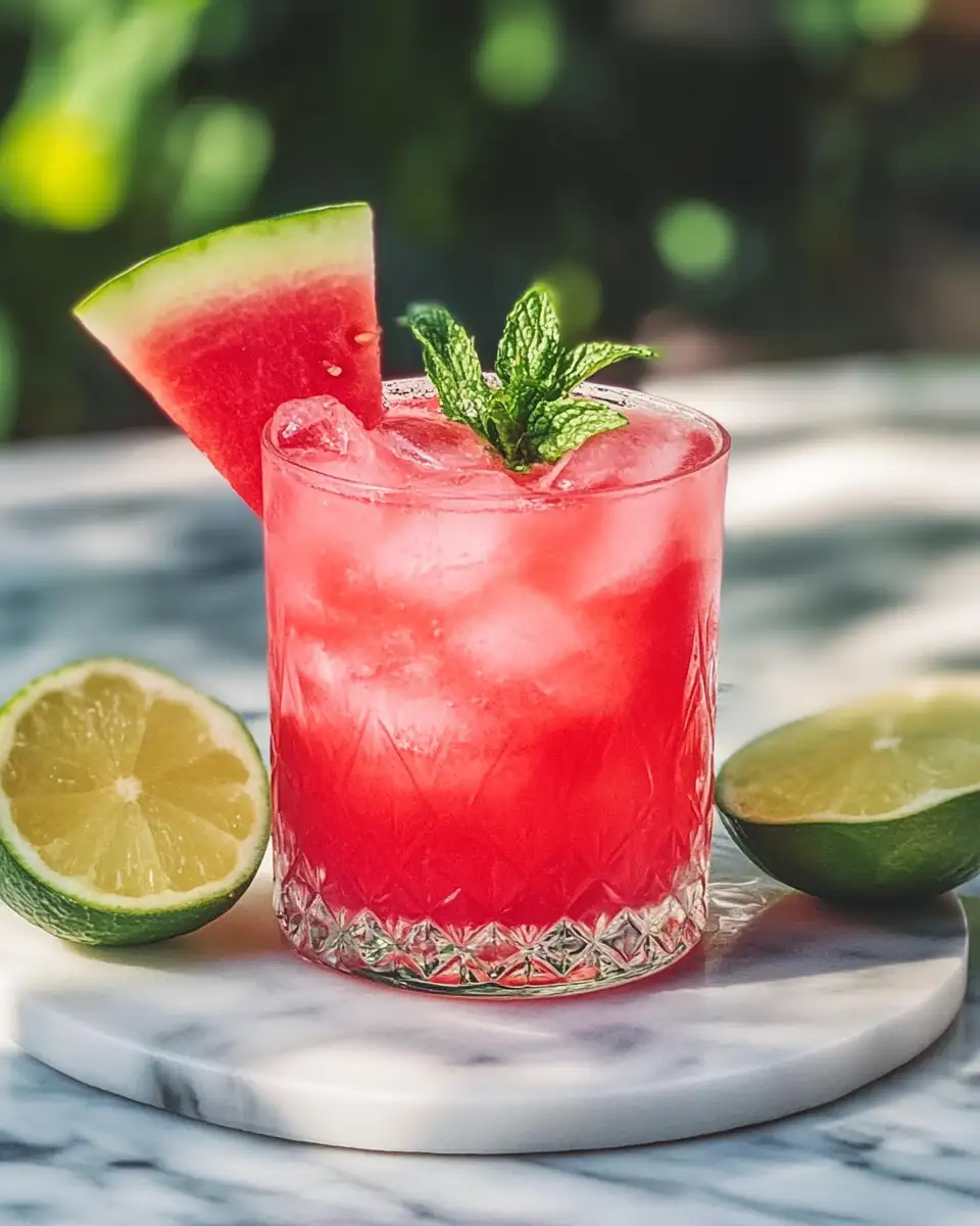 Sip into Summer Bliss with a Refreshing Watermelon Mocktail 7 Final dish - Sip into Summer Bliss with a Refreshing Watermelon Mocktail