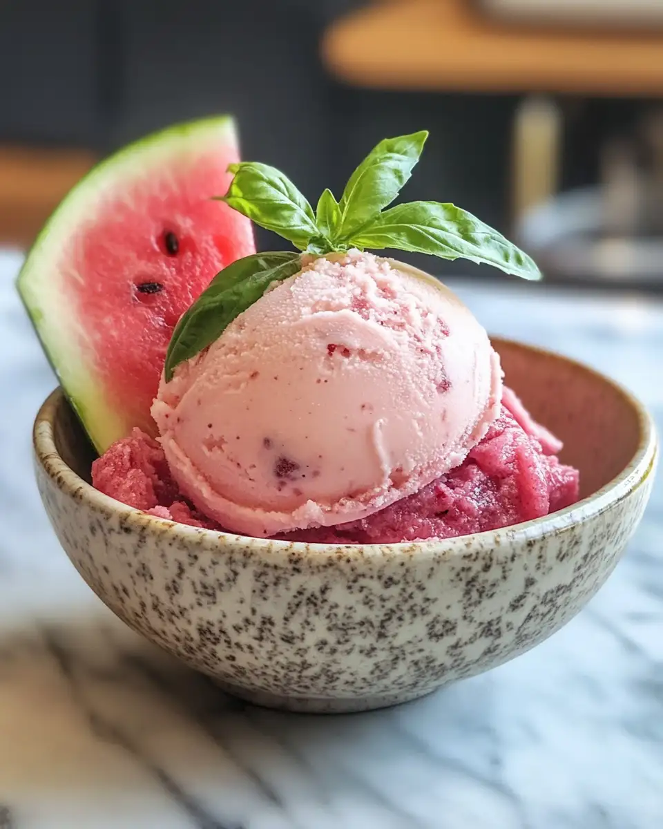 Final dish - Chill Out with Refreshing Watermelon Sorbet Bliss