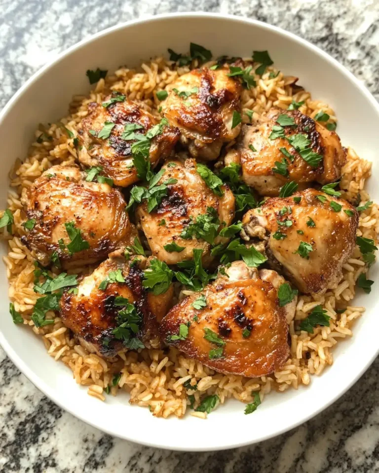 Effortless One-Pot Chicken Thighs and Rice: A Delicious Dinner Solution - Featured Image