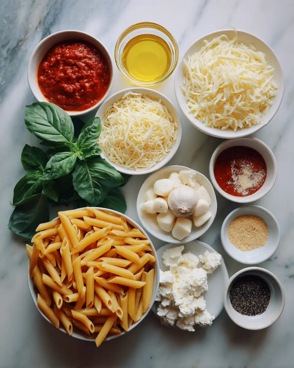 Ingredients for Unlock the Secret: Cheesecake Factory's Irresistible 5 Cheese Pasta Recipe