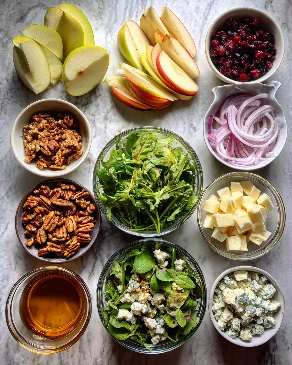 Crisp and Flavorful: Discover the Ultimate Apple Pecan Blue Cheese Salad 5 Ingredients for Crisp and Flavorful: Discover the Ultimate Apple Pecan Blue Cheese Salad