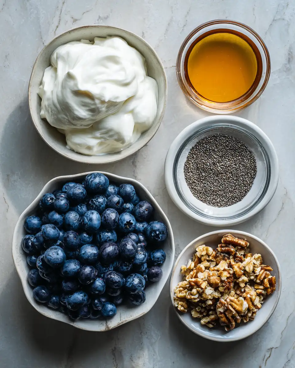 Ingredients for The Ultimate Blueberry Yogurt Delight: A Recipe You Can't Resist