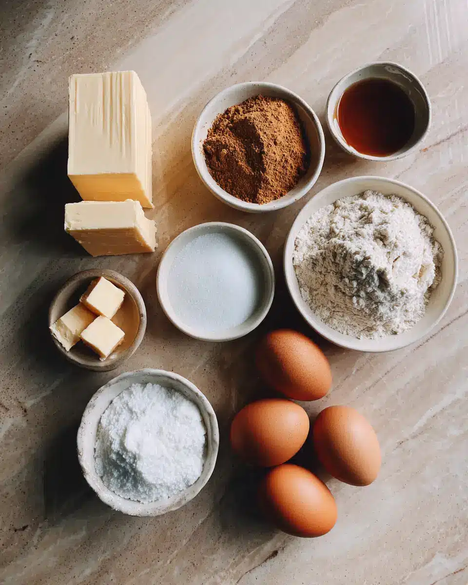 Ingredients for Irresistibly Soft and Chewy Brown Sugar Butter Cookies